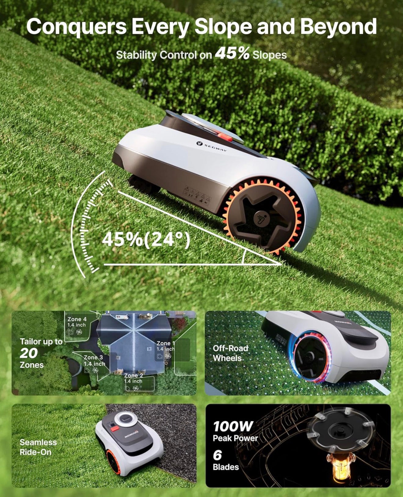 Segway Navimow i215 Lidar .37 acre 1500m2 (16,000Sqft) image 4